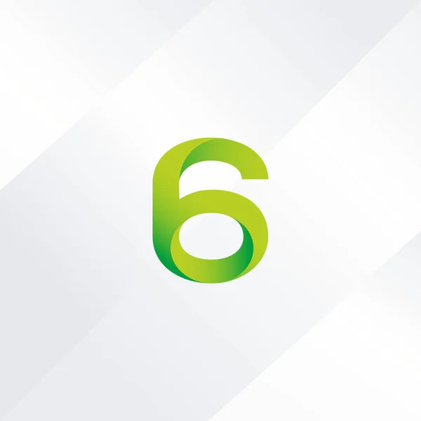 6 nummer Logo ikon — Stock vektor