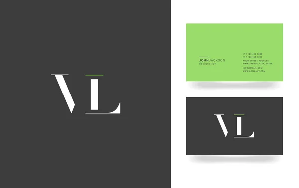 Logo lettera V & L — Vettoriale Stock