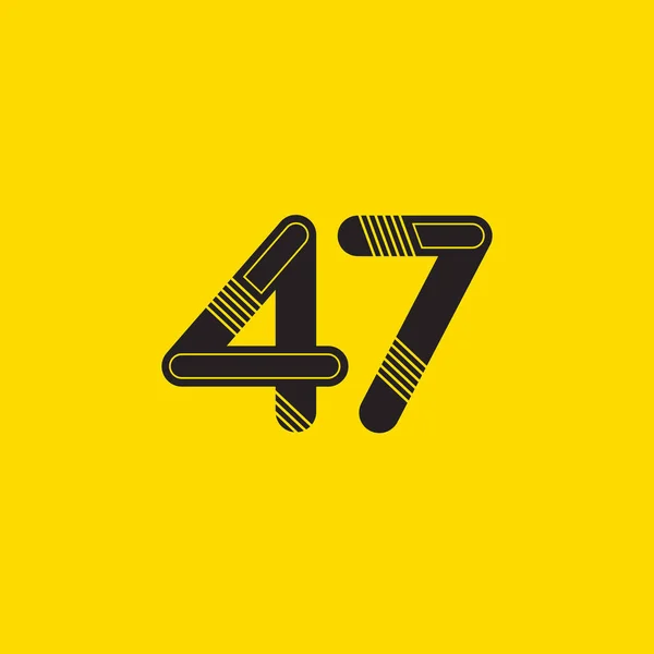 № 47 логотип значок — стоковий вектор