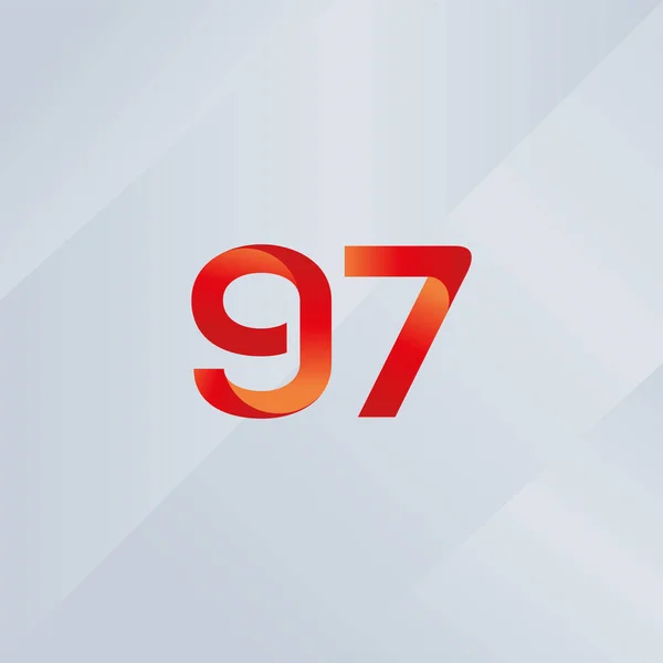 97 Nomor Logo Ikon - Stok Vektor