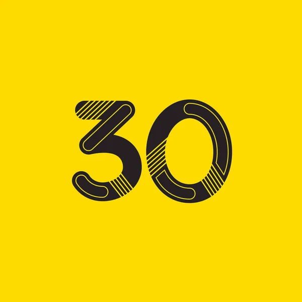 30 № логотип значок — стоковий вектор