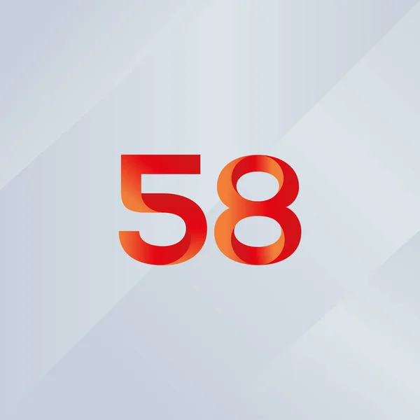 58-Zahl Logo-Symbol — Stockvektor