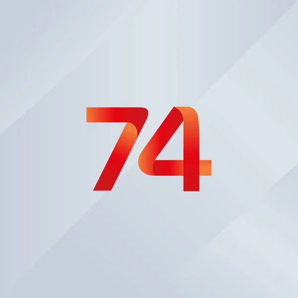 74 szám logó ikon — Stock Vector