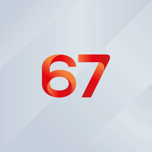 67 počet Logo ikonu — Stockový vektor