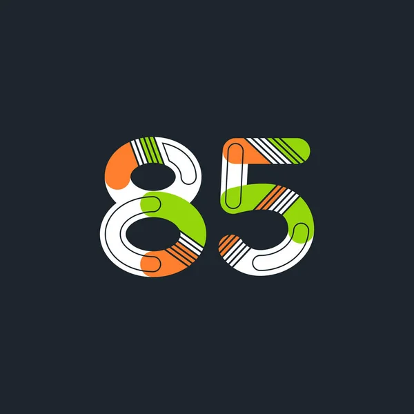 85 ไอคอนโลโก้ตัวเลข — ภาพเวกเตอร์สต็อก