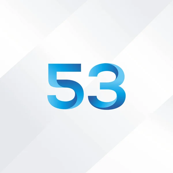 53 nummer Logo pictogram — Stockvector