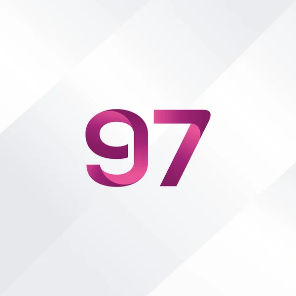 Icona con logo numero 97 — Vettoriale Stock