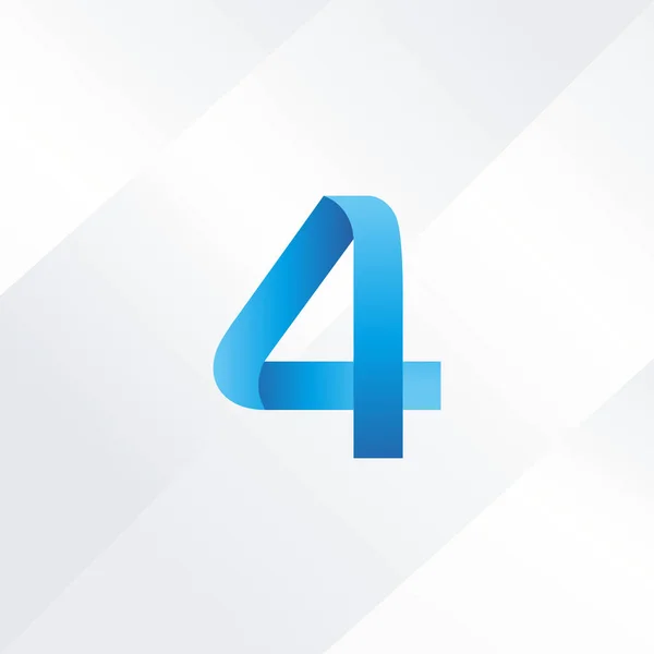 4 番号ロゴのアイコン — ストックベクタ