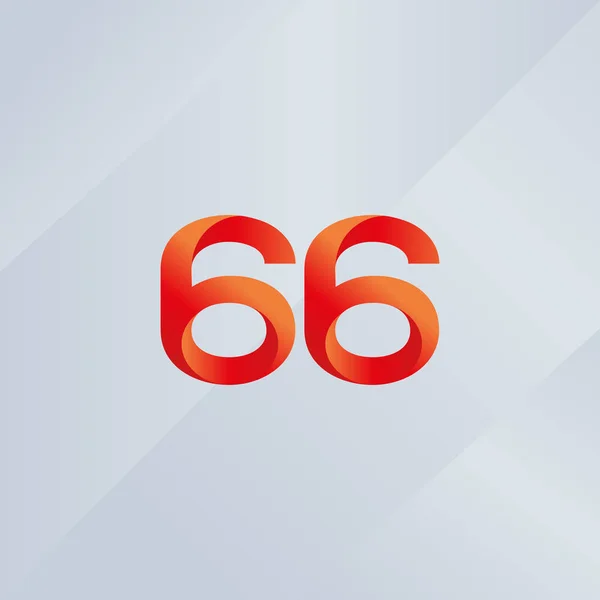 66 Logo Simge sayısı — Stok Vektör