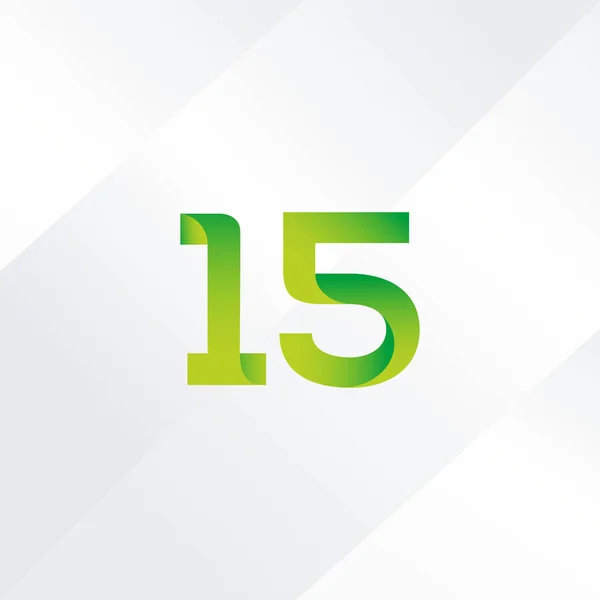 15 αριθμός εικονίδιο με το λογότυπο — Διανυσματικό Αρχείο
