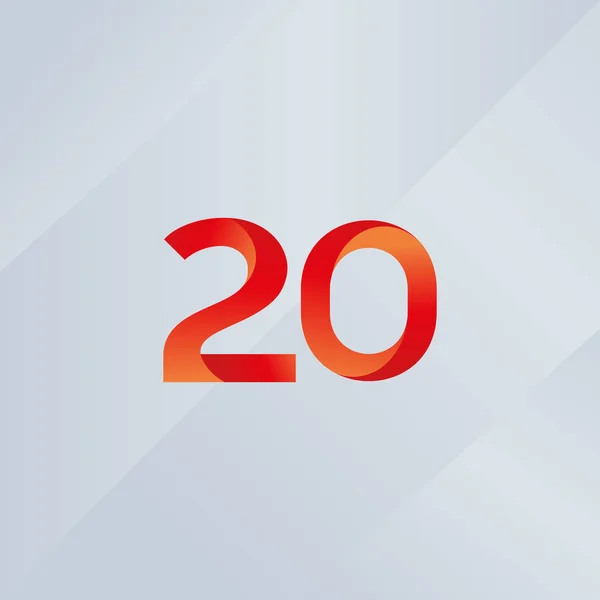 Icône Logo à 20 chiffres — Image vectorielle