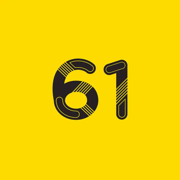 61 Logo Simge sayısı — Stok Vektör