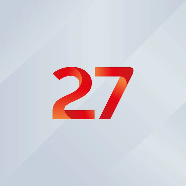 Número 27 Icono del logotipo — Vector de stock