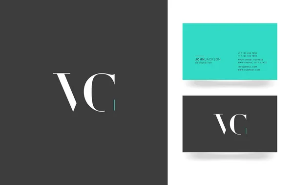Logotipo de letra V & C — Vector de stock