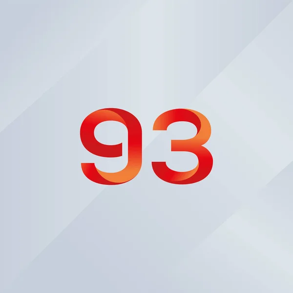 93 αριθμός εικονίδιο με το λογότυπο — Διανυσματικό Αρχείο