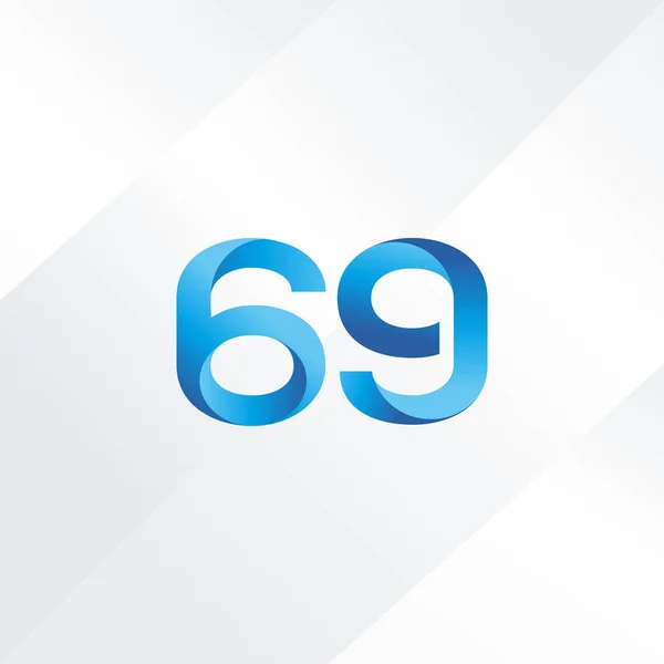 69 numero Icona logo — Vettoriale Stock