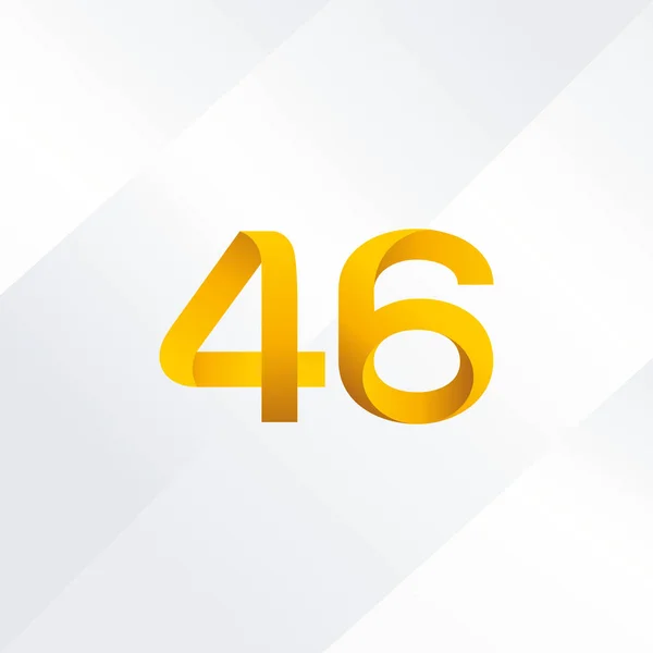 46 número Ícone do logotipo —  Vetores de Stock