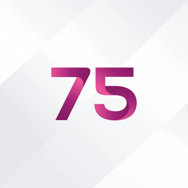 Ícone do logotipo de 75 números — Vetor de Stock