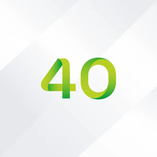 Ícone de logotipo de 40 números — Vetor de Stock