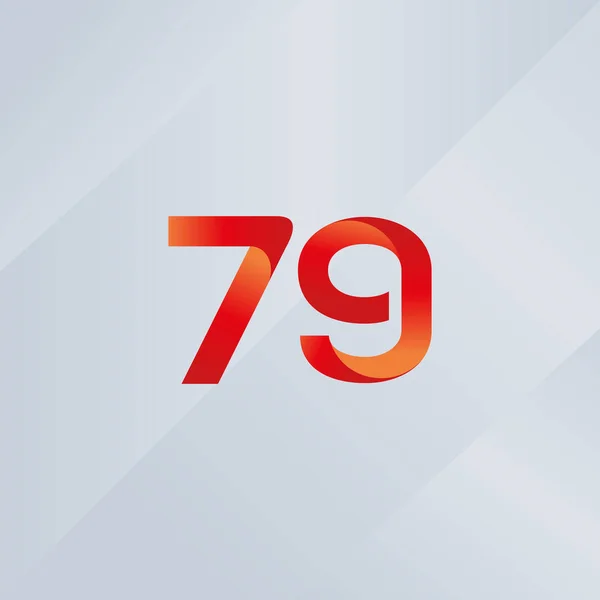 79 numéro Logo Icône — Image vectorielle