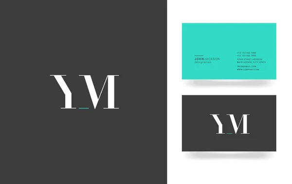 Y & M brev logotyp — Stock vektor