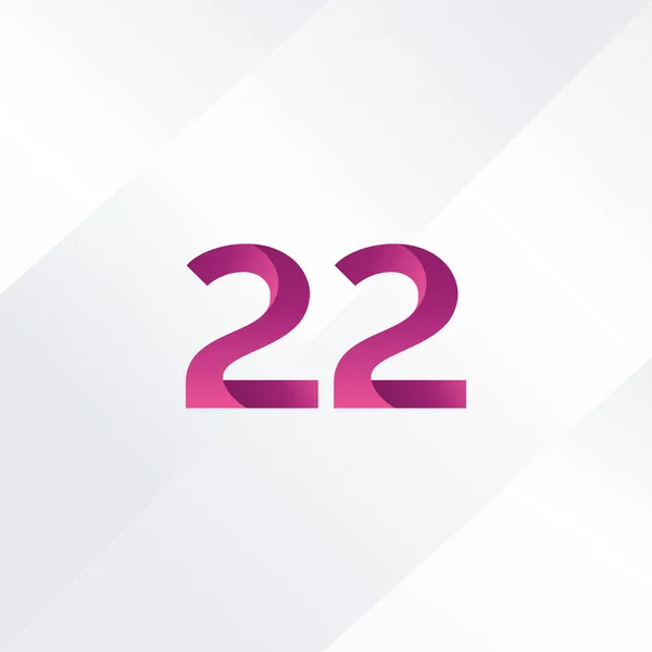 22 aantal Logo-pictogram — Stockvector