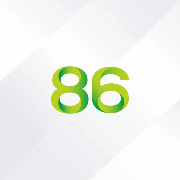 86 nummer Logo pictogram — Stockvector