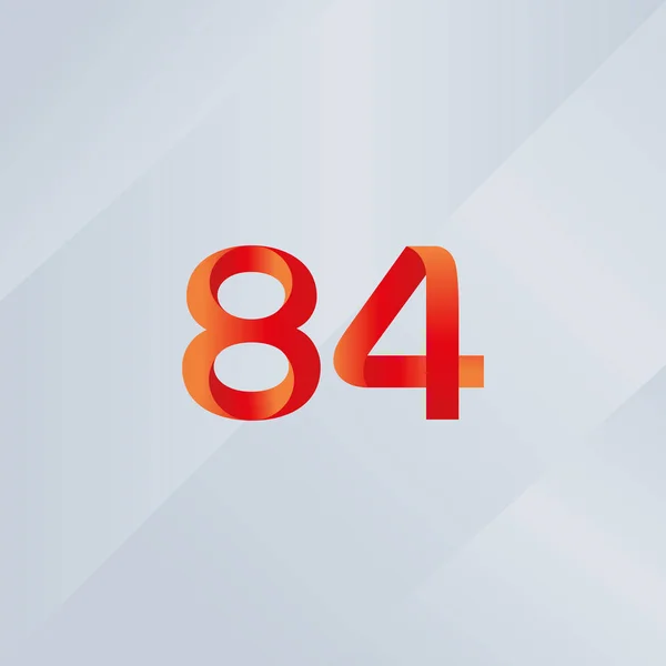 84 número Logo Icon — Vector de stock