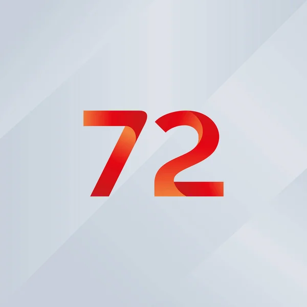 72 nummer Logo pictogram — Stockvector