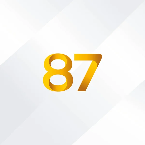 87 número Logo Icon — Vector de stock