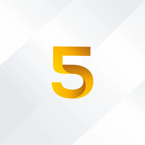 Ícone do logotipo de 5 números —  Vetores de Stock