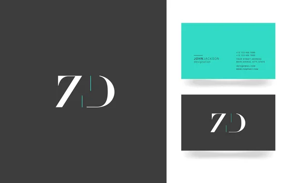 Logotipo de letra Z & D — Vetor de Stock