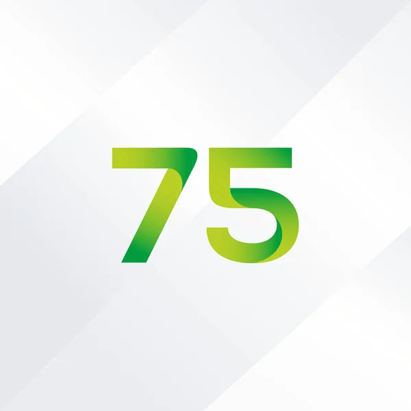 Ícone do logotipo de 75 números — Vetor de Stock