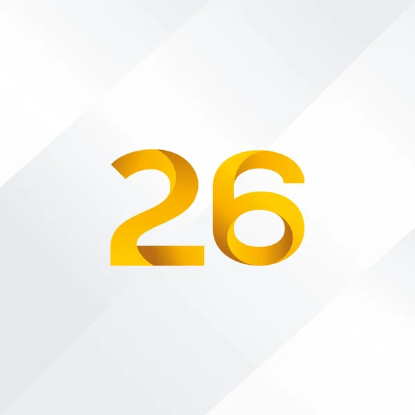 26 szám logó ikon — Stock Vector
