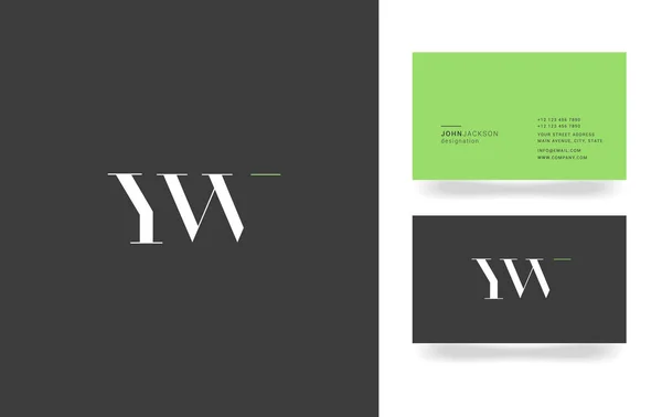 Logotipo de letra Y & W — Vector de stock