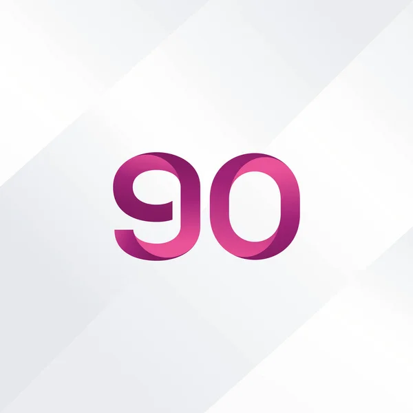 90 数ロゴのアイコン — ストックベクタ