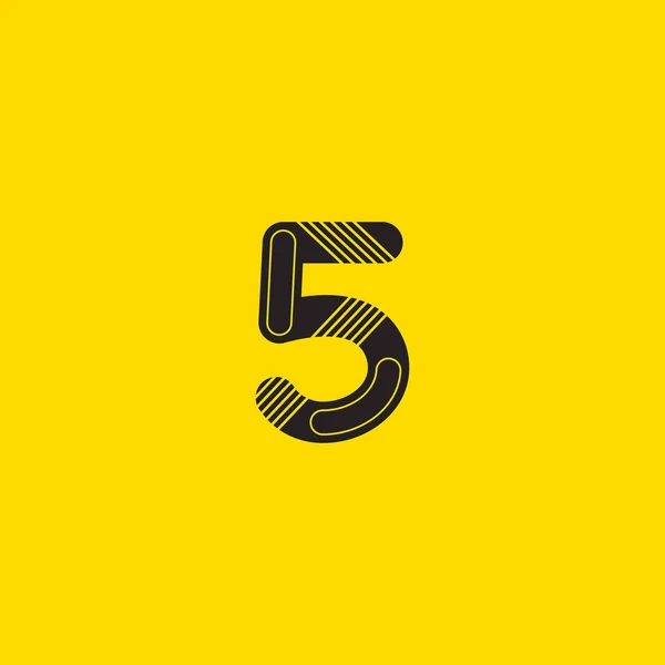 5 nummer Logo pictogram — Stockvector
