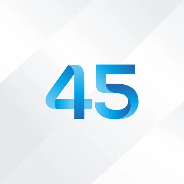 45 Zahl Logo-Symbol — Stockvektor