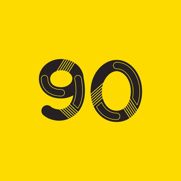 Ícone do logotipo de 90 números —  Vetores de Stock