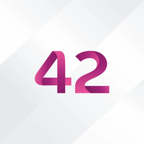 42 αριθμός εικονίδιο με το λογότυπο — Διανυσματικό Αρχείο