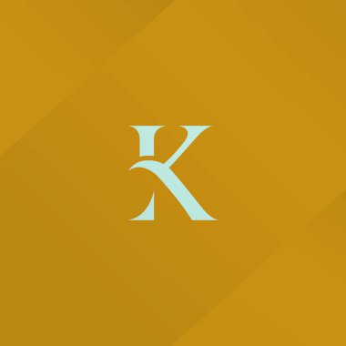 K Single Letter Logo clipart