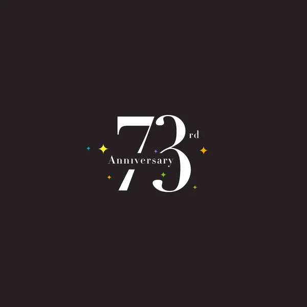 Значок логотипа 73-й годовщины — стоковый вектор