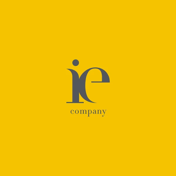 I & E Letter Logo — Stock Vector