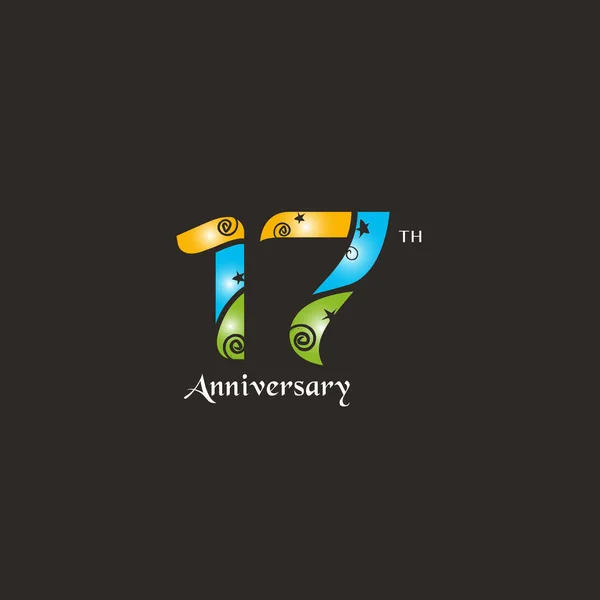 Icono del logotipo del aniversario — Vector de stock