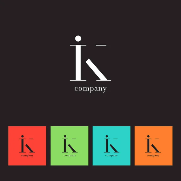 Jag & K brev logotyp — Stock vektor