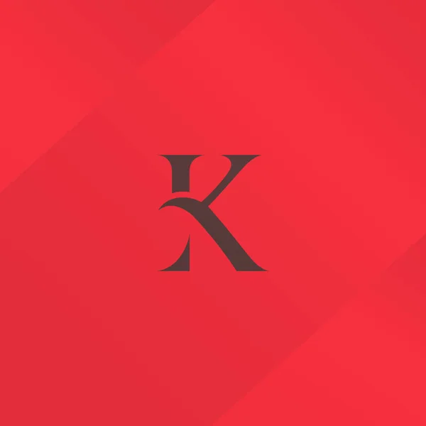 K Single Letter Logo — Stock Vector