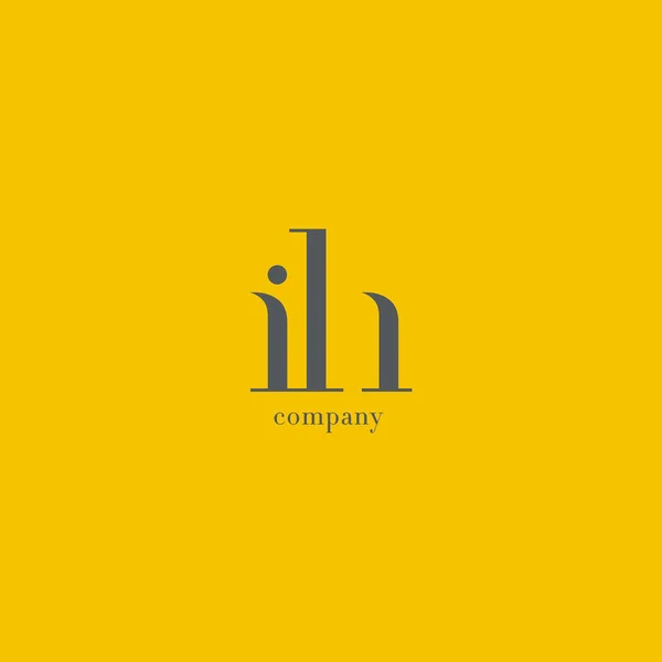 Ik & H brief Logo — Stockvector