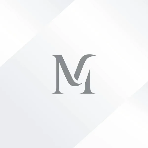 M één Letter Logo — Stockvector