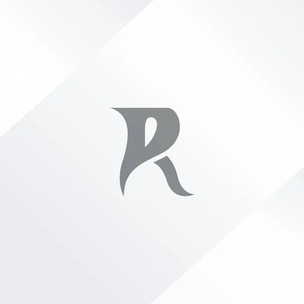 R tek harf Logo — Stok Vektör