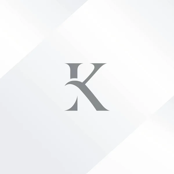 K Logo lettera singola — Vettoriale Stock